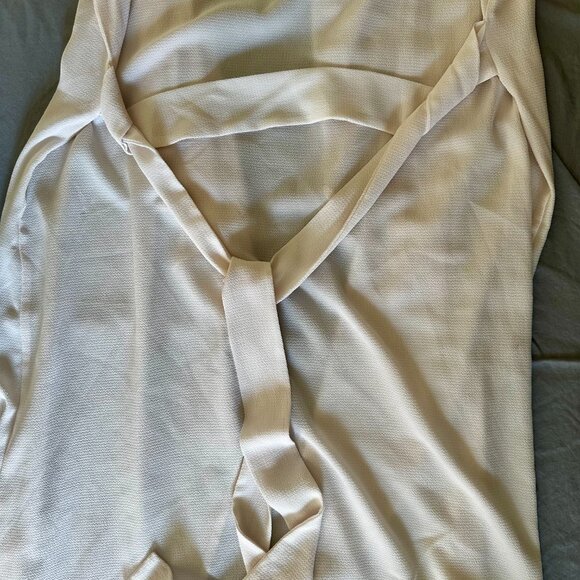 H.I.P. Women’s Plus Size 1X Sleeveless Drape Front Layer Long Vest Cream-A228 - Picture 2 of 7